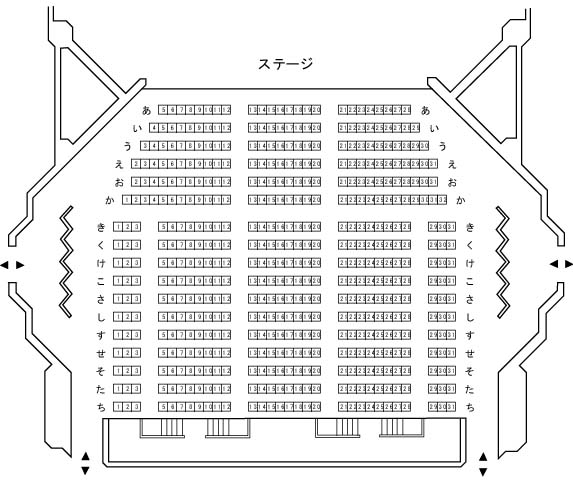 ホール座席表の案内図