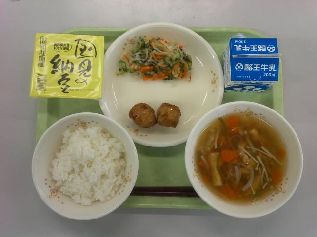 12月13日の給食画像